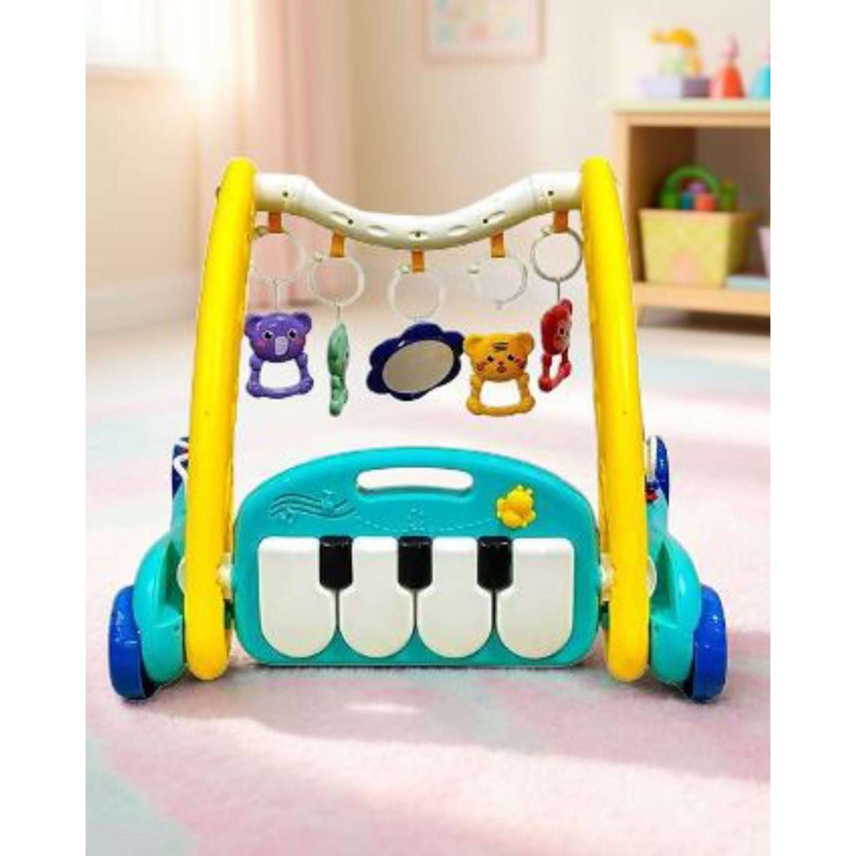 GENERICO - Andador 2 en 1 y gimnasio didactico musical para bebes