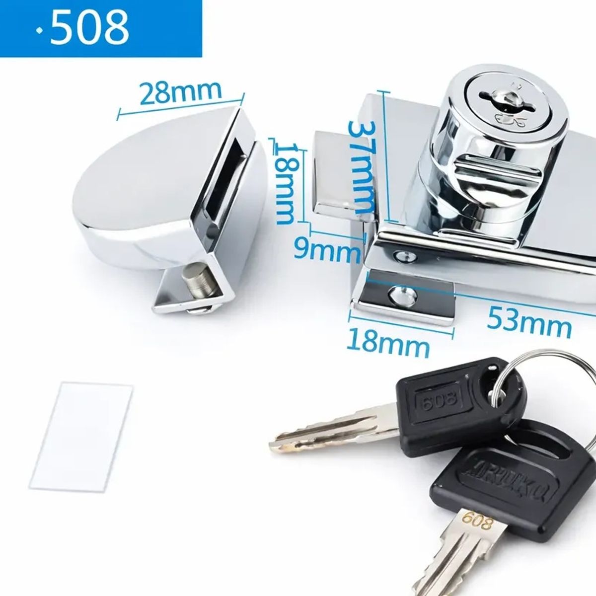 GENERICO - Cerradura Puerta Vidrio Mueble De 4 A 8mm Vidrio A Vidrio…