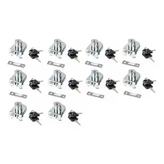 GENERICO - Cerradura Puerta Vidrio Mueble De 3 A 8mm Vidrio A Mueble 10 Un.