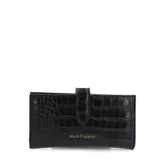 HUSH PUPPIES - Billetera Mujer Croco Wallet Negro