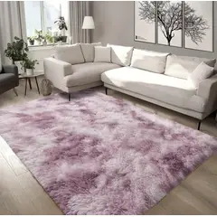 GENERICO - Alfombra Peluda 200x240 cm Antideslizante, rosa jaspeado