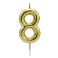 GENERICO - Vela grande oro 8 14cm