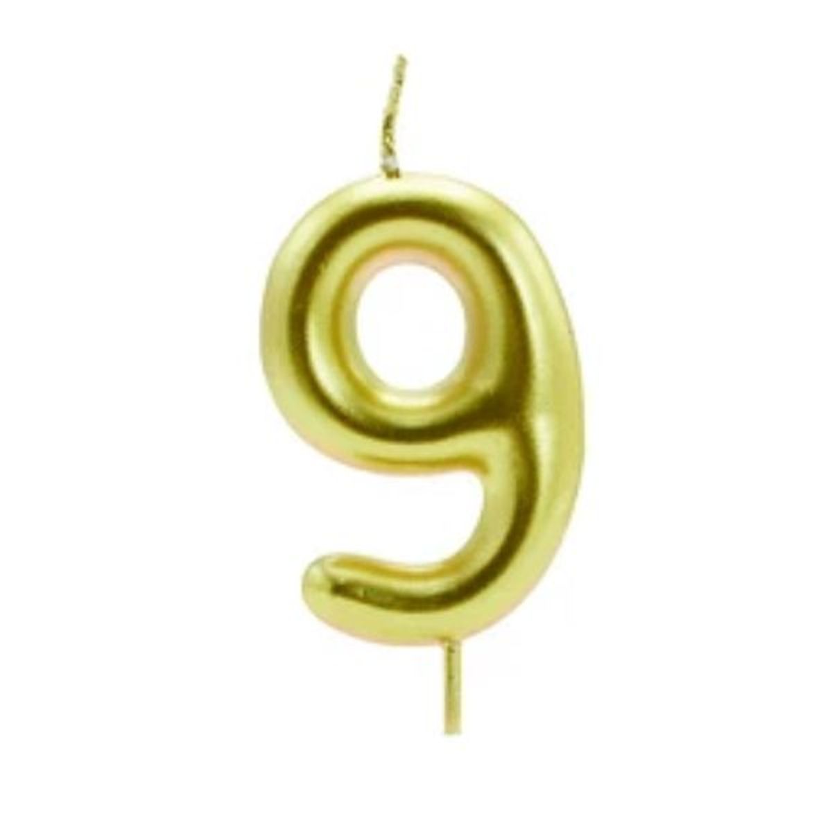 GENERICO - Vela grande oro 9 14cm