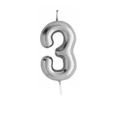 GENERICO - Vela grande plata 3 14cm