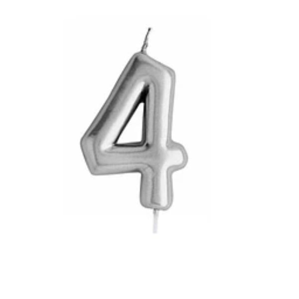 GENERICO - Vela grande plata 4 14cm