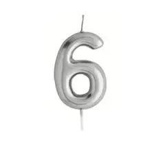 GENERICO - Vela grande plata 5 14cm