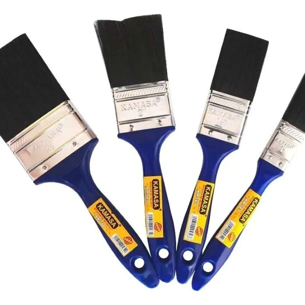 KAMASA - Pack / Set 7 Brochas Planas Para Paredes Murales Y Madera