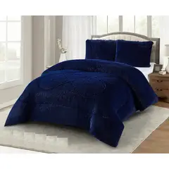 GENERICO - COBERTOR PELUDO KING CON CHIPORRO DE INVIERNO UINICOLOR MODERNO QUITA FRIO TF