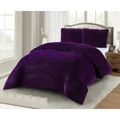 GENERICO - COBERTOR PELUDO KING CON CHIPORRO DE INVIERNO UINICOLOR MODERNO QUITA FRIO TF