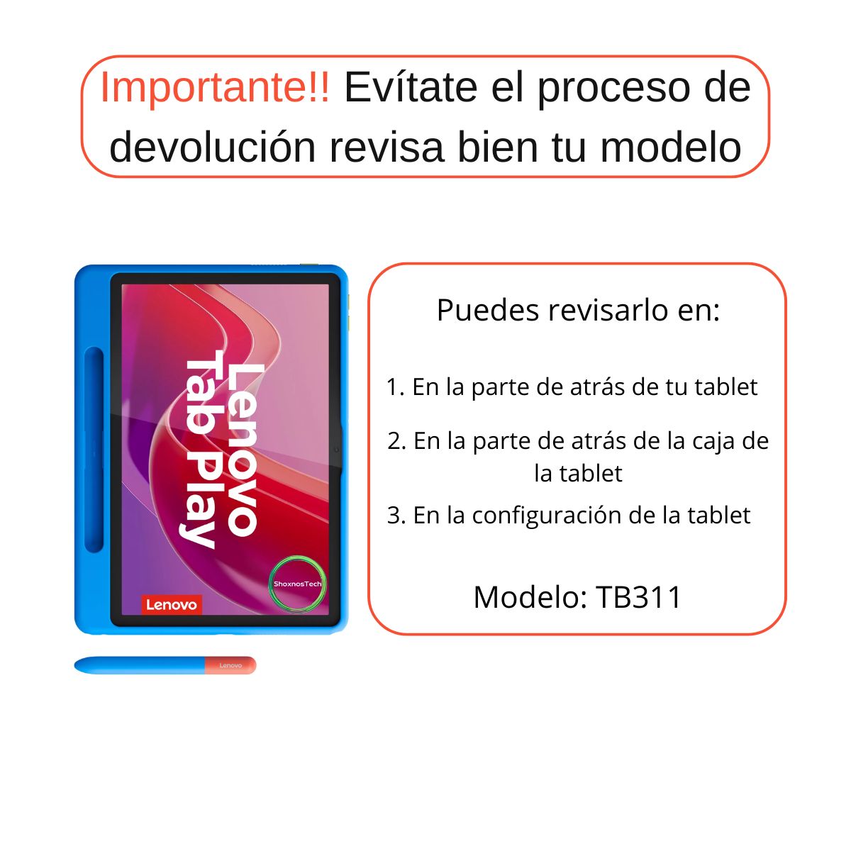 GENERICO - Lamina de Hidrogel Para Tablet Lenovo Tab Play TB311 Mate