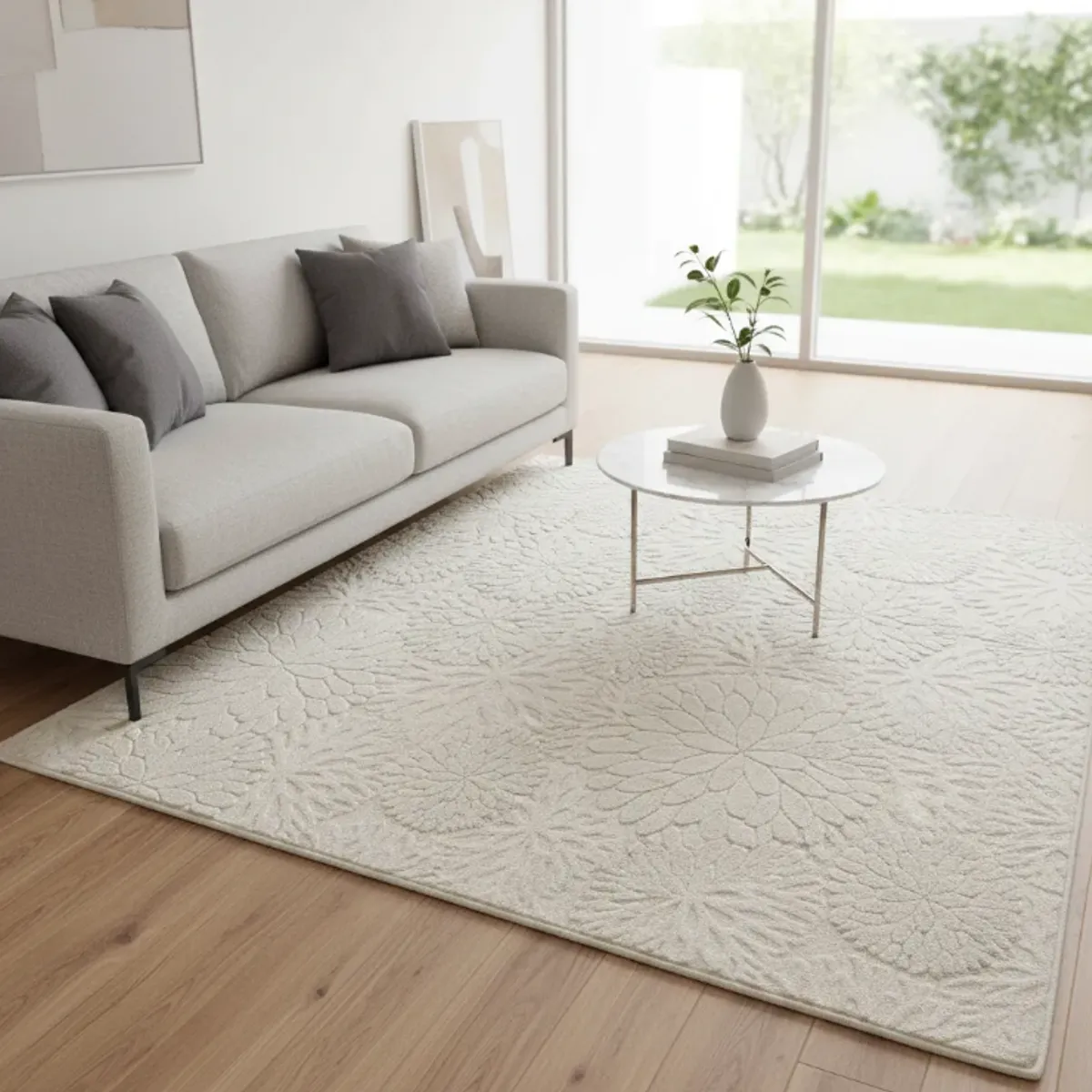 GENERICO - Alfombra Grande 2x2.4m Moderna Peluda Suave Sala De Estar