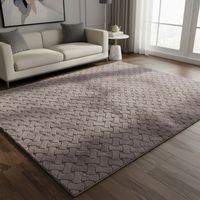 Alfombra Grande 2x2.4m Moderna Peluda Suave Sala De Estar