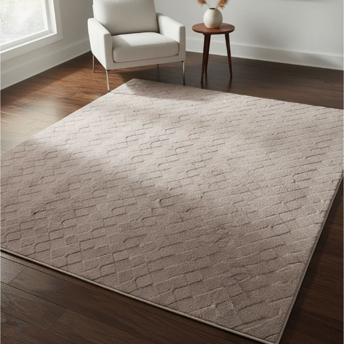 GENERICO - Alfombra Grande 2x2.4m Moderna Peluda Suave Sala De Estar