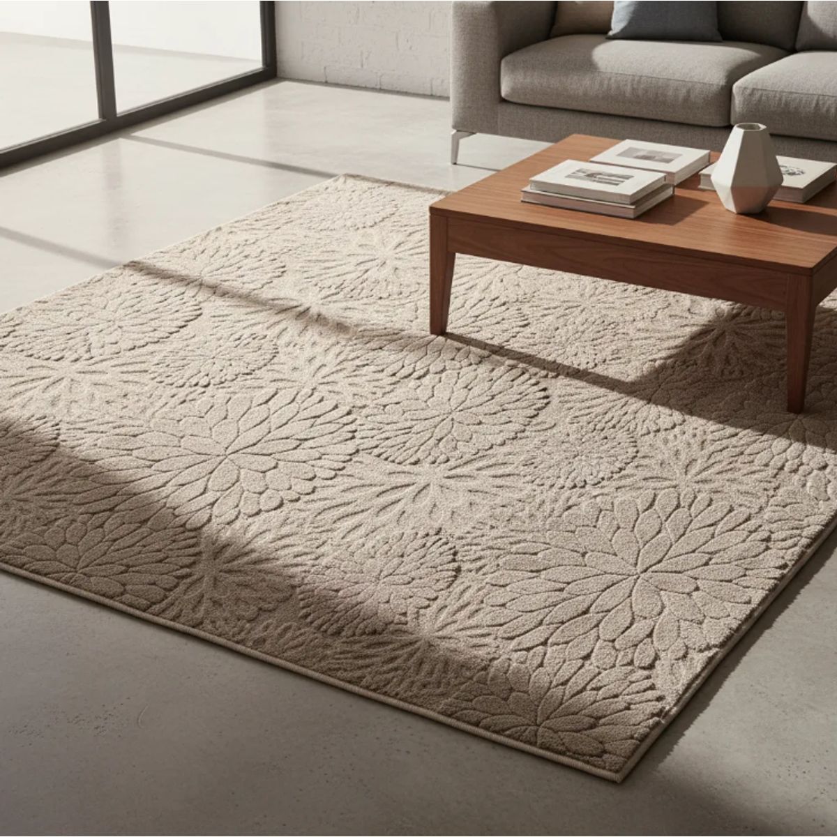 GENERICO - Alfombra Grande 2x2.4m Moderna Peluda Suave Sala De Estar