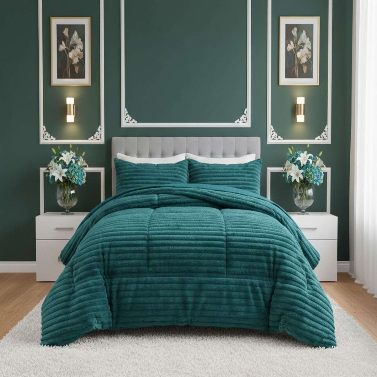 GENERICO - Cubrecama Premium Plush Con Chiporro Invierno 2 Plazas