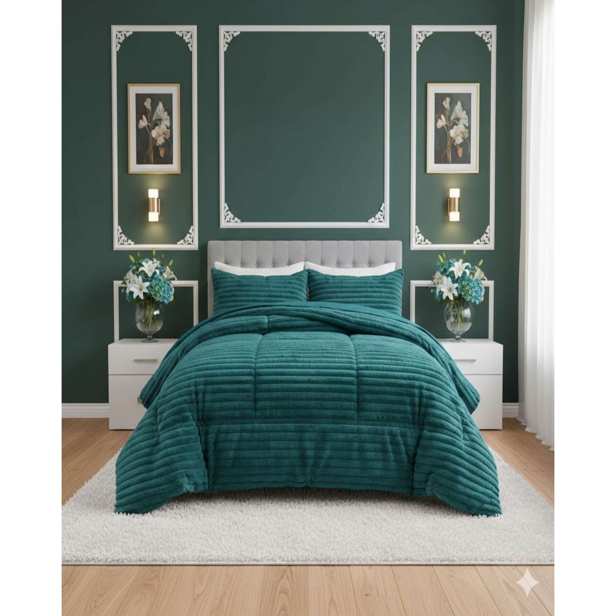 GENERICO - Cubrecama Premium Plush Con Chiporro Invierno 2 Plazas