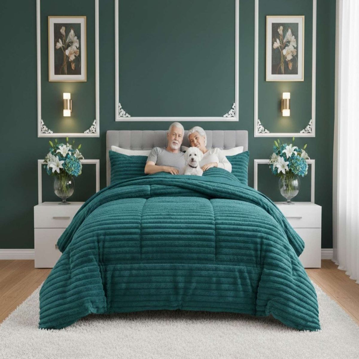 GENERICO - Cubrecama Premium Plush Con Chiporro Invierno 2 Plazas