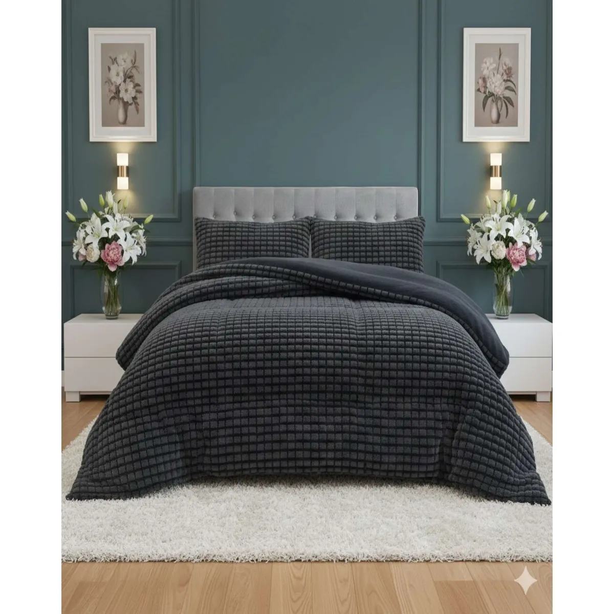 GENERICO - Cubrecama Premium Plush Con Chiporro Invierno 2 Plazas