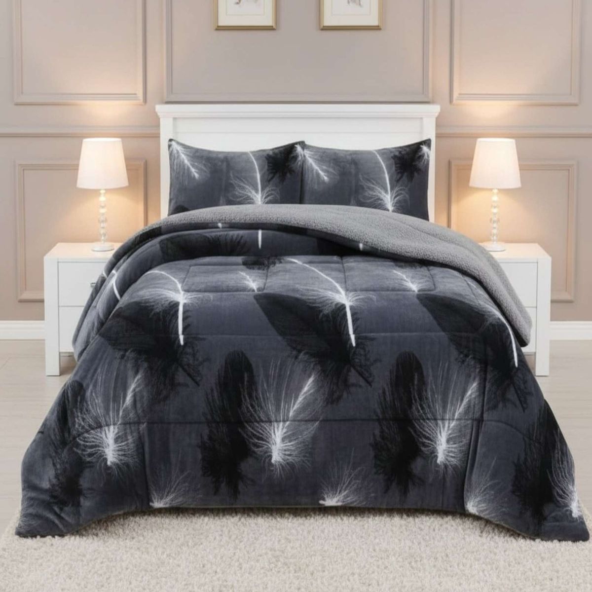 GENERICO - Cubrecama Premium Plush Con Chiporro Invierno King