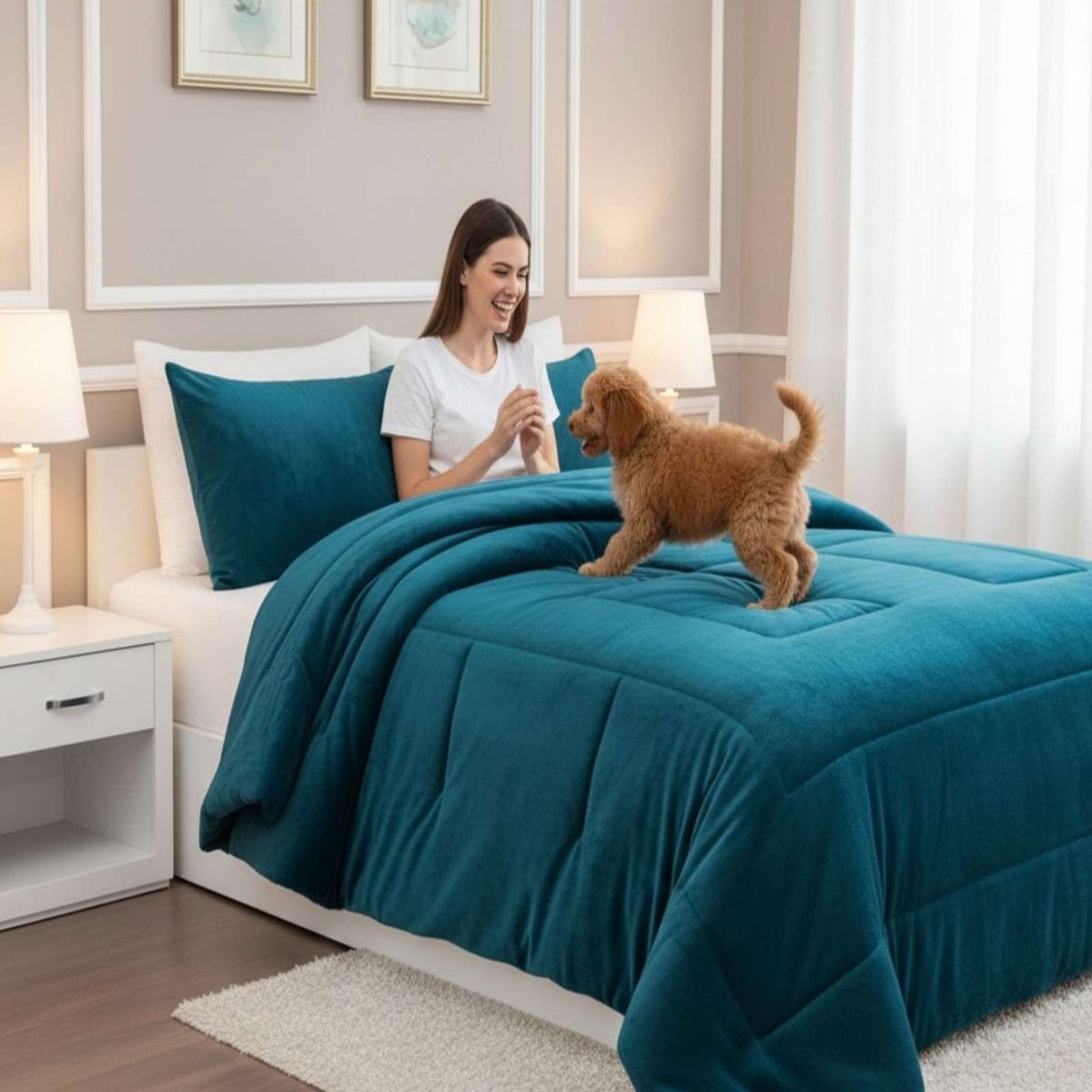 GENERICO - Cubrecama Premium Plush Con Chiporro Invierno King