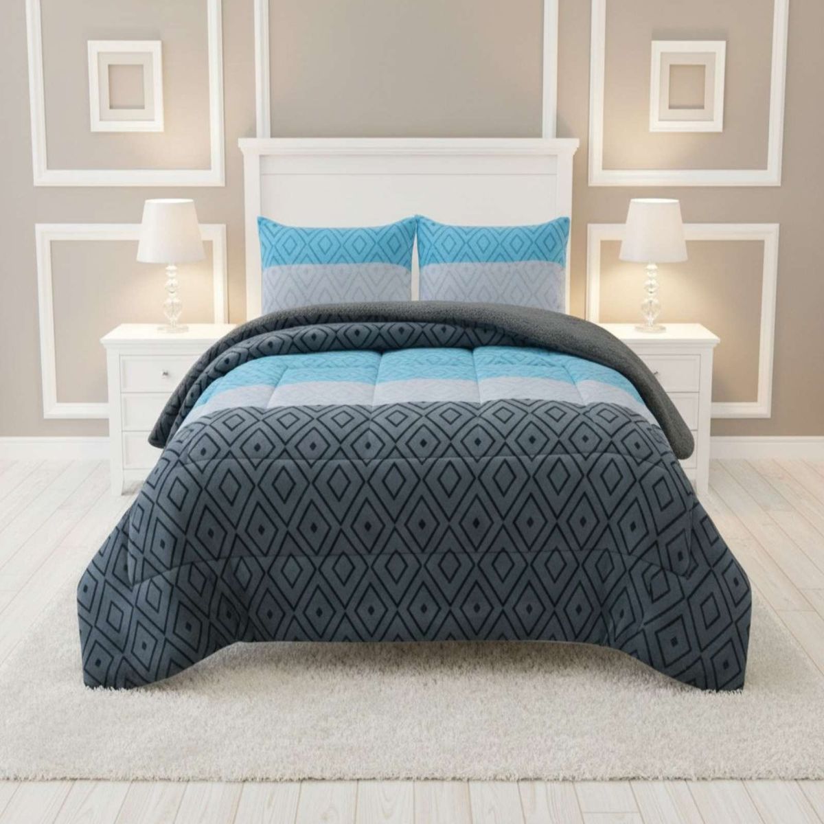 GENERICO - Cubrecama Premium Plush Con Chiporro Invierno King