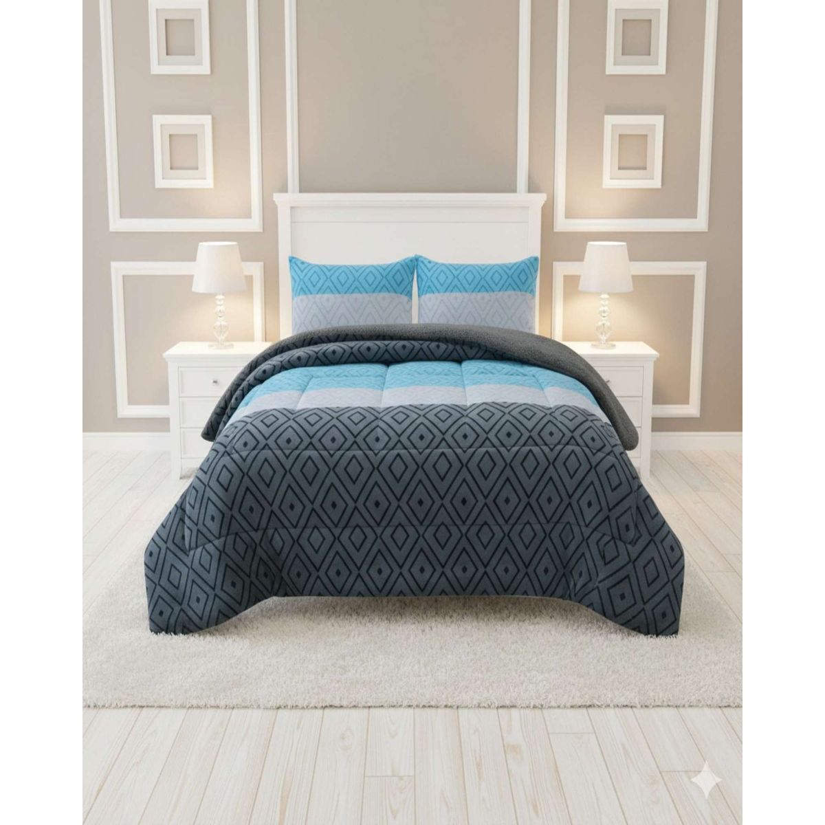 GENERICO - Cubrecama Premium Plush Con Chiporro Invierno King