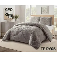 GENERICO - Cobertor texturizado linea con chiporro 230x250 + funda de almohada