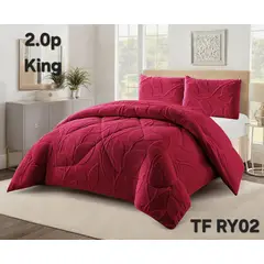GENERICO - Cobertor texturizado linea con chiporro 230x250 + funda de almohada