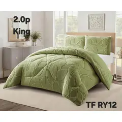 GENERICO - Cobertor texturizado linea con chiporro 230x250 + funda de almohada