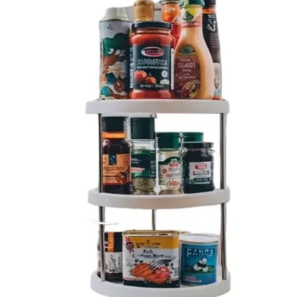 GENERICO - Estante Organizador Condimentos Especiero Gira 360 3 Niveles 3 Niveles