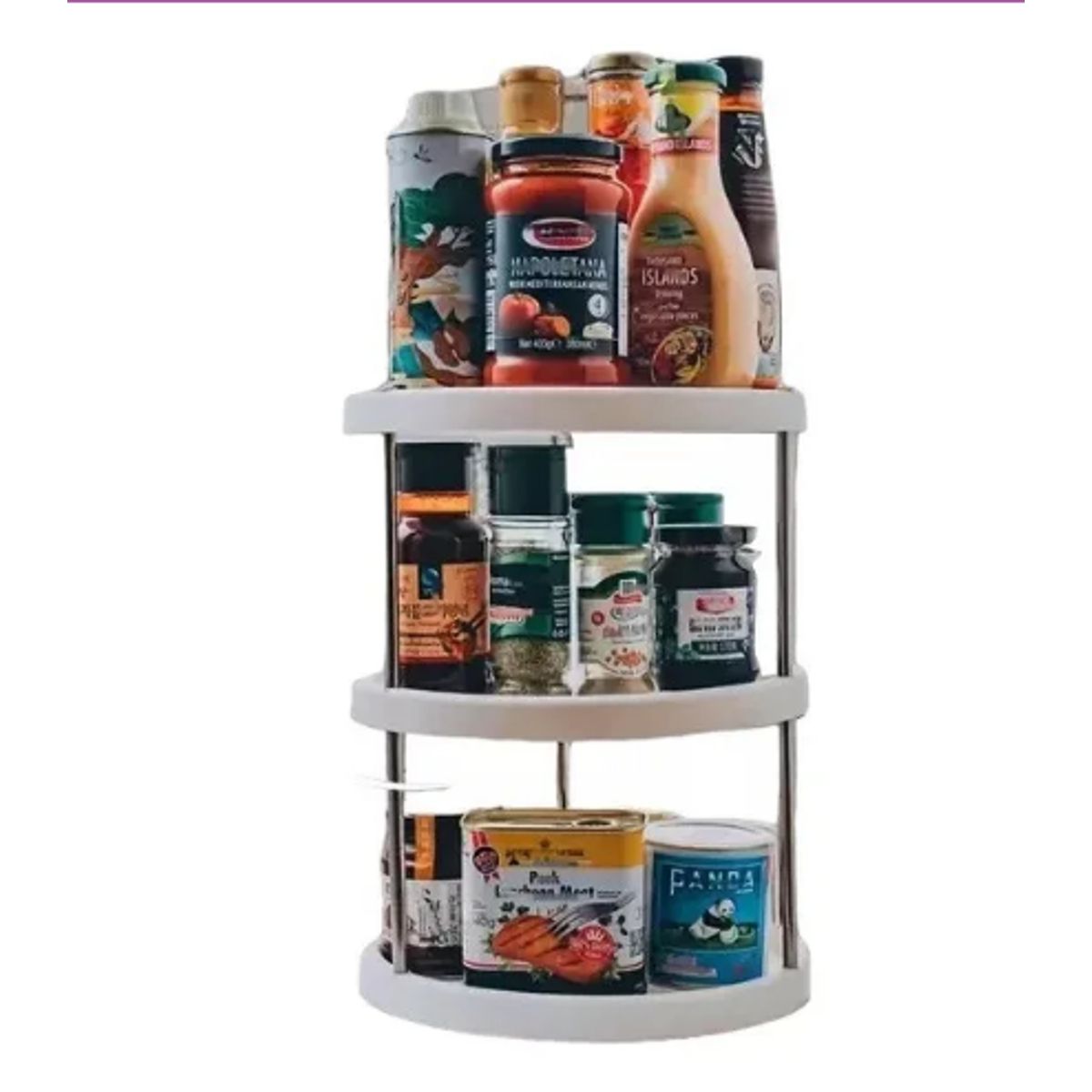 GENERICO - Estante Organizador Condimentos Especiero Gira 360 3 Niveles 3 Niveles
