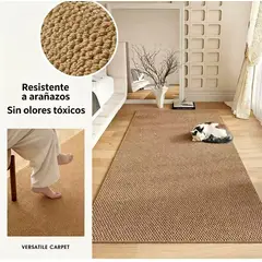 GENERICO - Alfombra Estilo Yute Tejida Para Living Resistente Mascotas 60 Cm 1.8 M