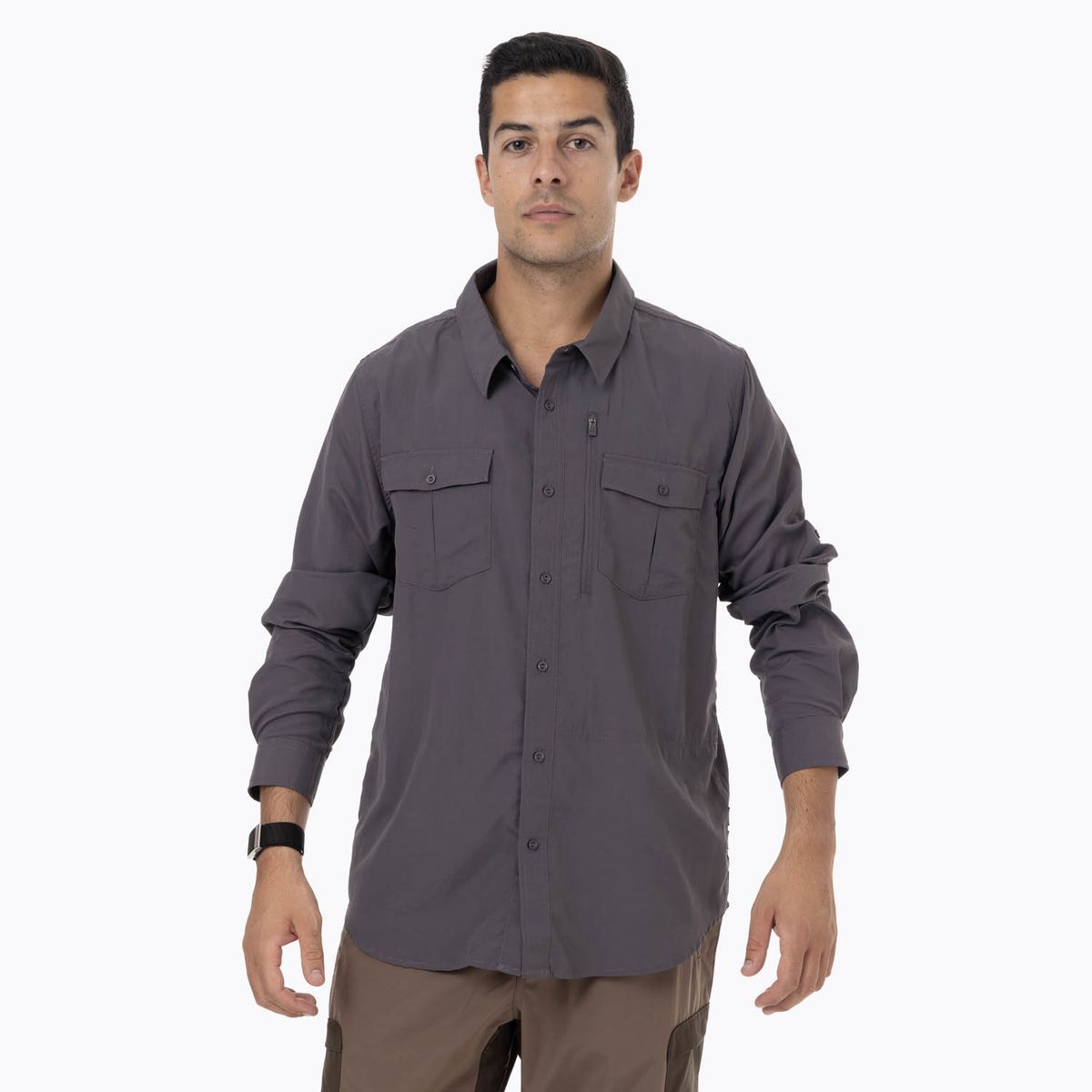 MERRELL - Camisa Manga Larga Hombre Kuskov Gris MERRELL