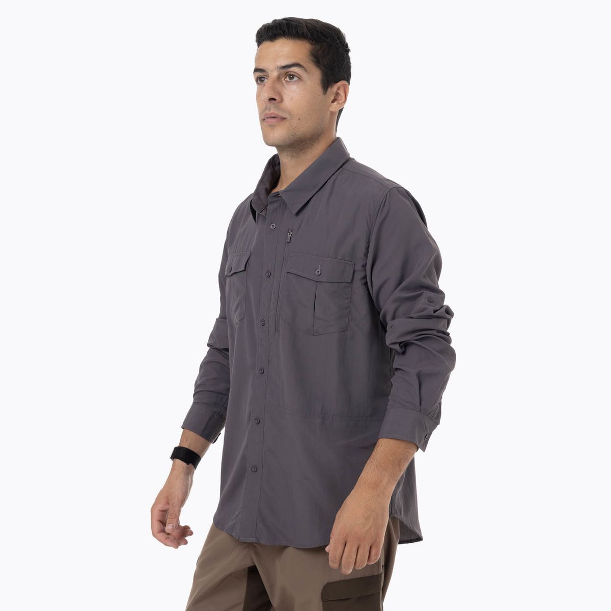 MERRELL - Camisa Manga Larga Hombre Kuskov Gris MERRELL