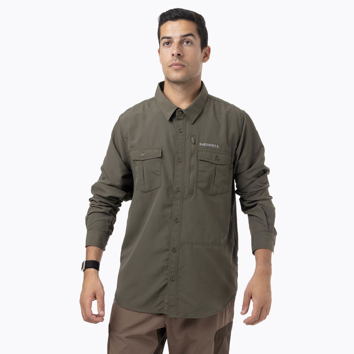 MERRELL - Camisa Manga Larga Hombre Kuskov Verde MERRELL
