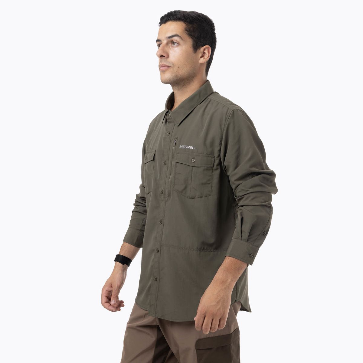 MERRELL - Camisa Manga Larga Hombre Kuskov Verde MERRELL