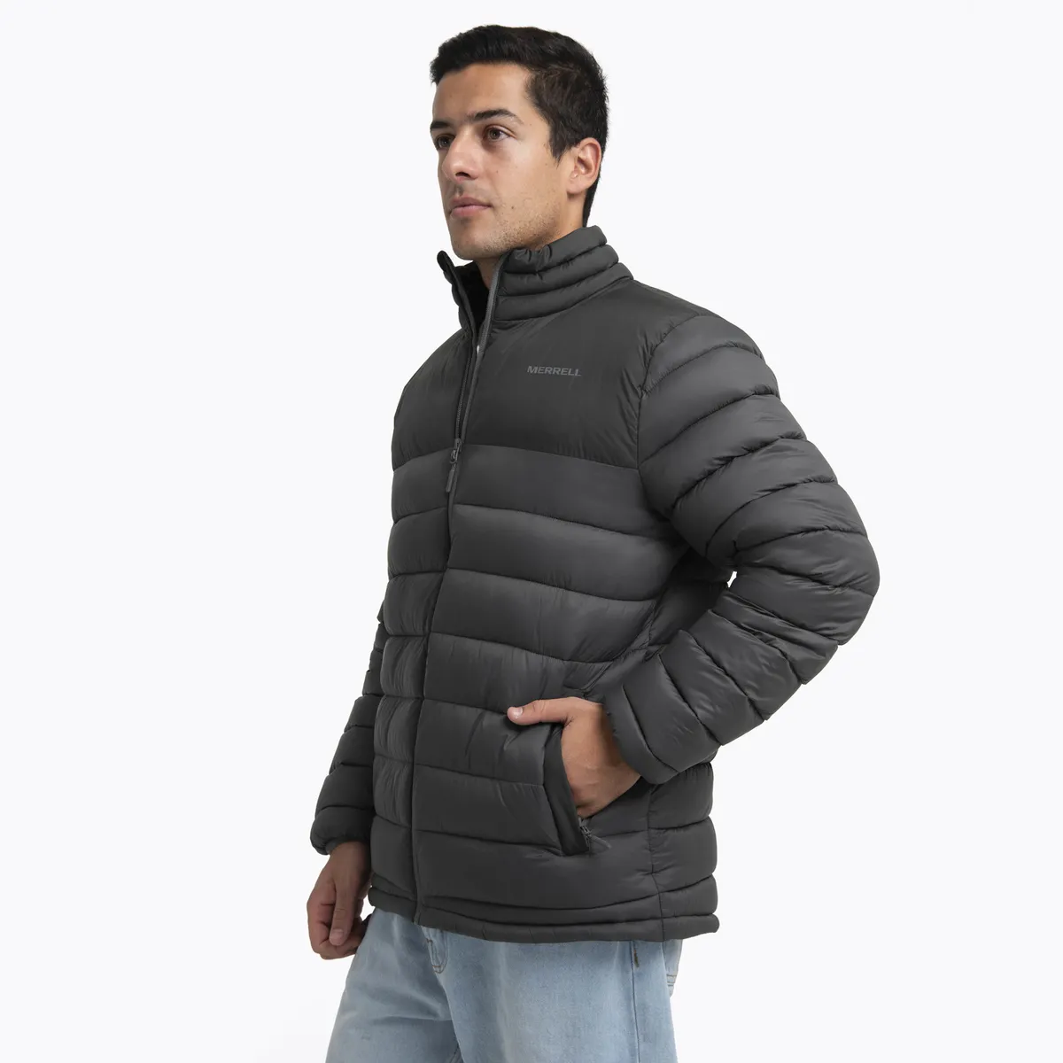 MERRELL - Parka Hombre Full Zipper Gris Oscuro MERRELL
