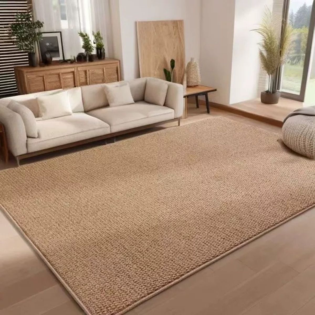 GENERICO - Alfombra Estilo Yute Tejida Para Living Resistente Mascotas 1.6 M 2 M