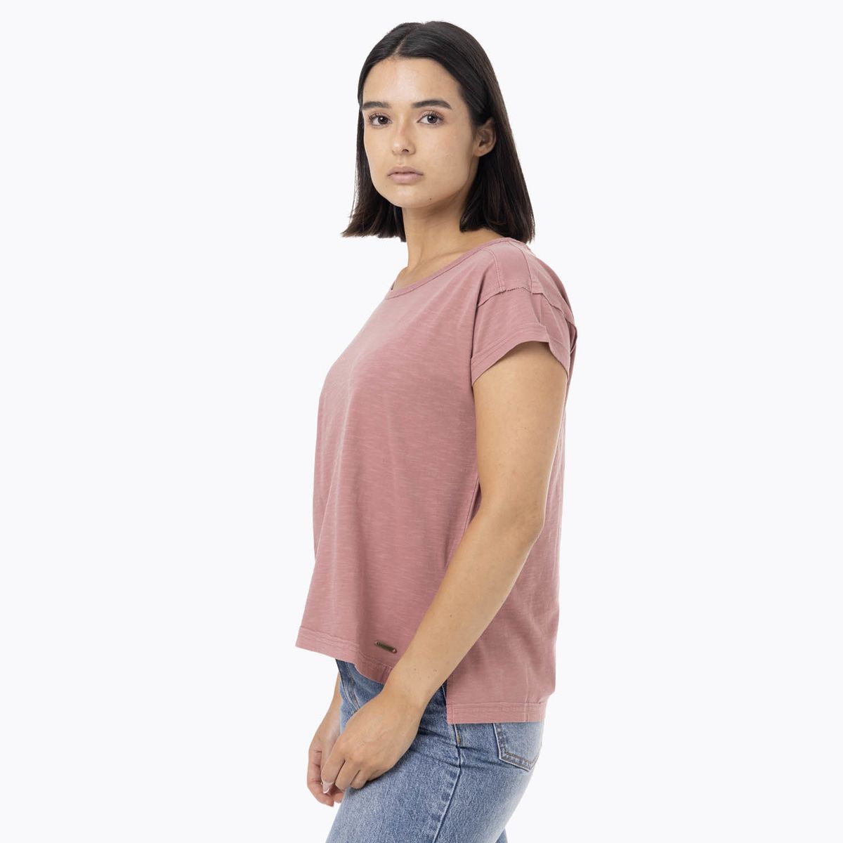 MERRELL - Polera Manga Corta Mujer Slub Rosado MERRELL