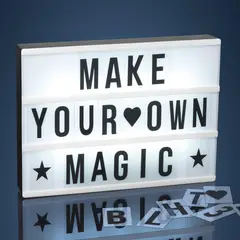 MOVI - Caja de Luz LED Cinematic Light Box Cartel Luminoso Personalizable para Fotos y Decoración