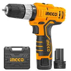 INGCO - Taladro Atornillador Inalámbrico 12V - C/2 Baterías Y 1 Cargador