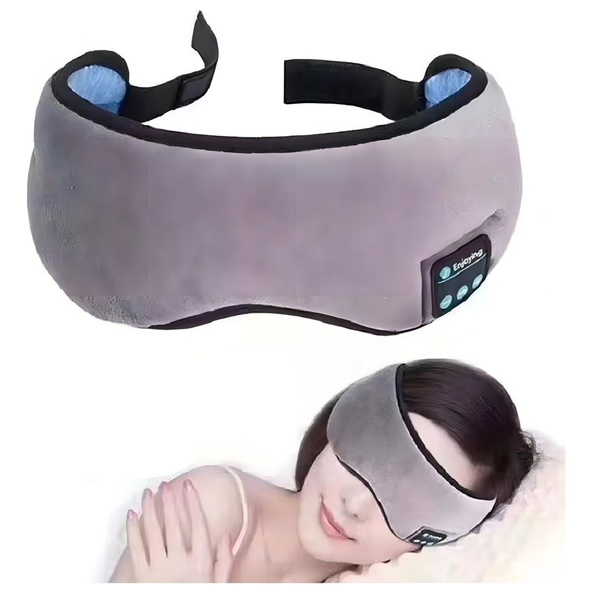 GENERICO - Antifaces Auriculares Dormir Bluetooth Música Color Gris ónix