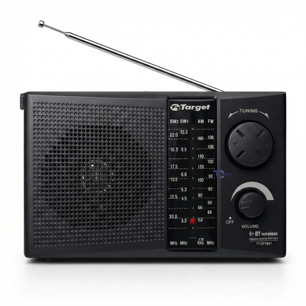 TARGET - Radio Portátil BT Target TT-CF18BT 4 Bandas USB SD Recargable