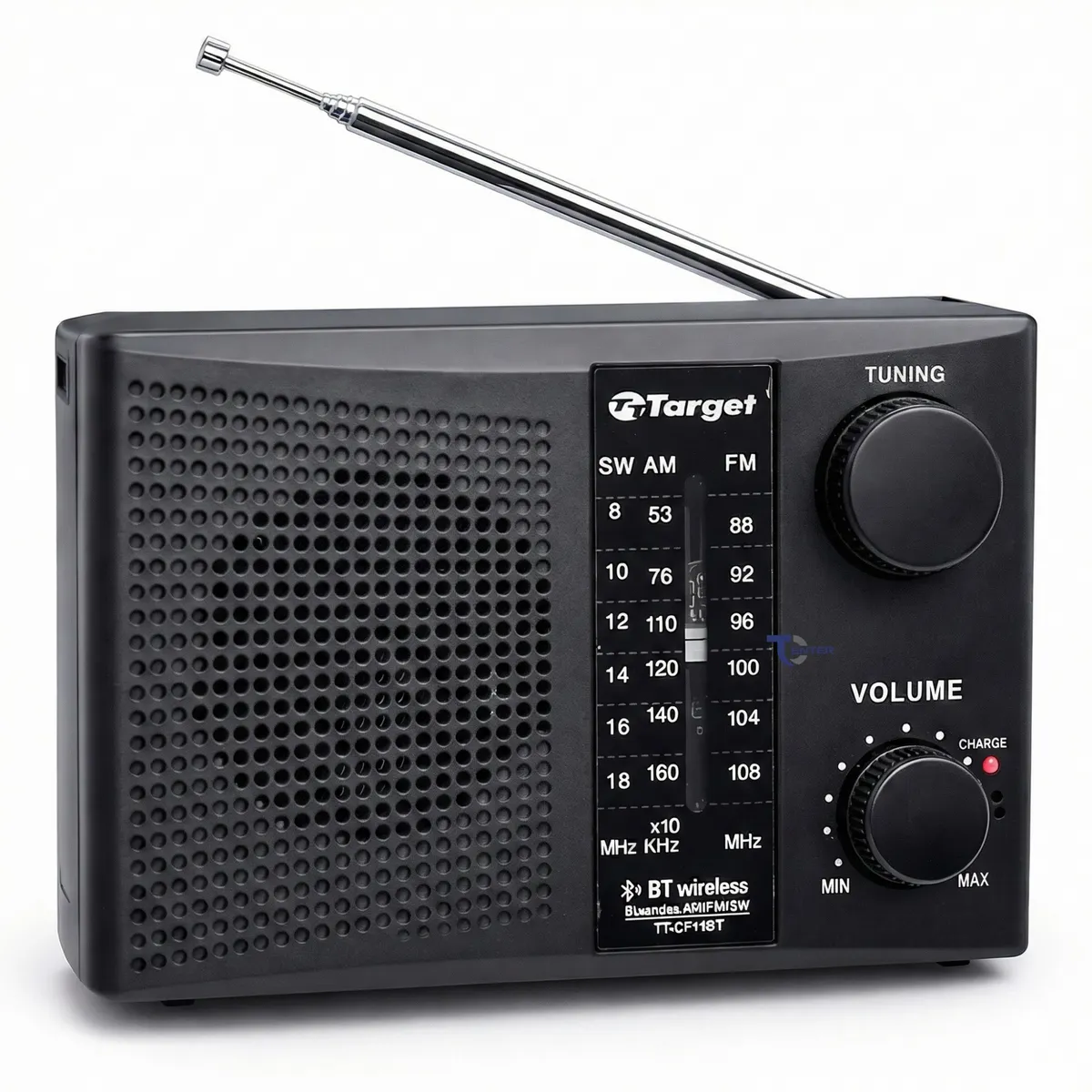 TARGET - Radio Portátil BT Target TT-CF15BT 3 Bandas USB SD Recargable