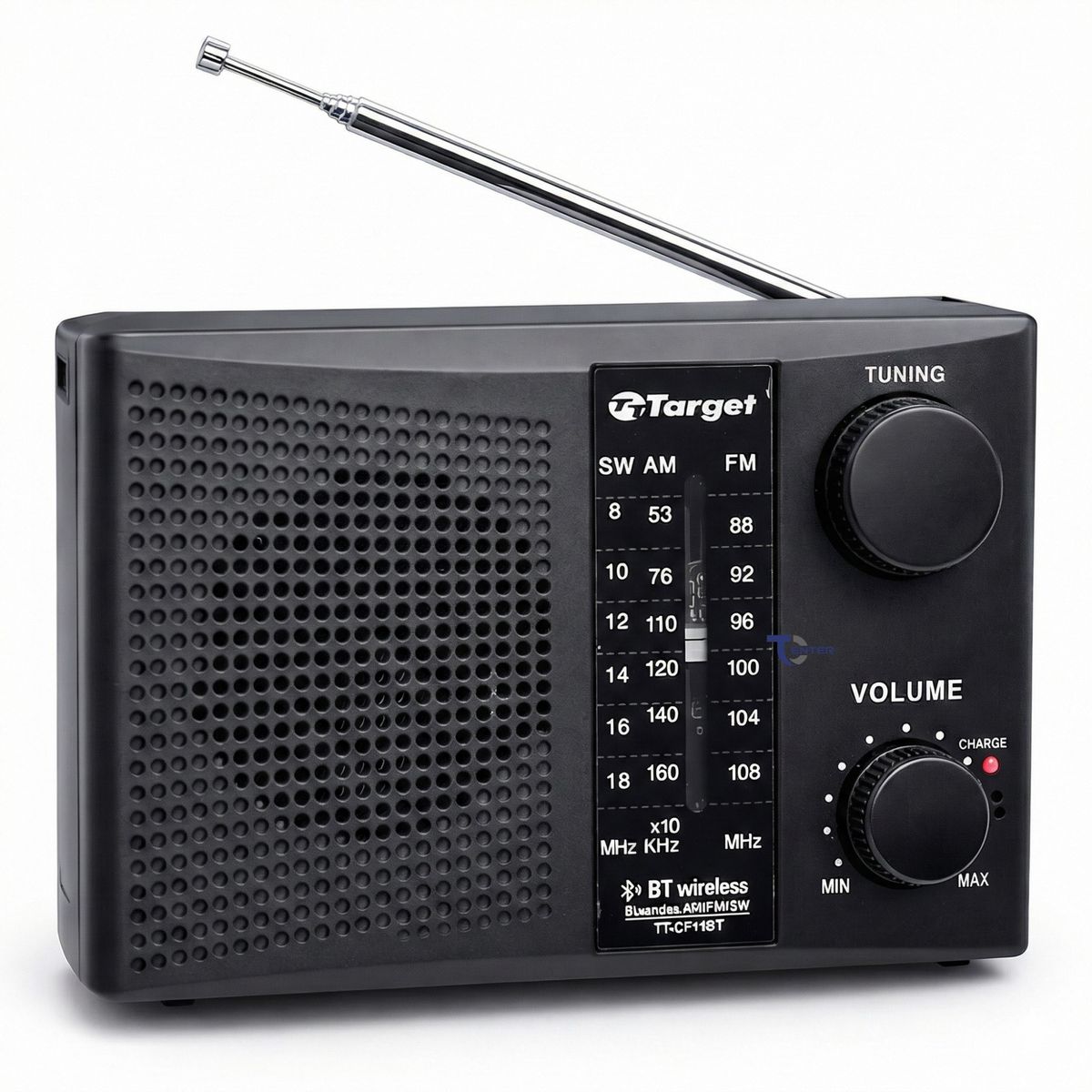 TARGET - Radio Portátil BT Target TT-CF15BT 3 Bandas USB SD Recargable
