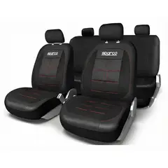 SPARCO - Fundas Cubre Asiento PVC Negro SPS405PVCRD