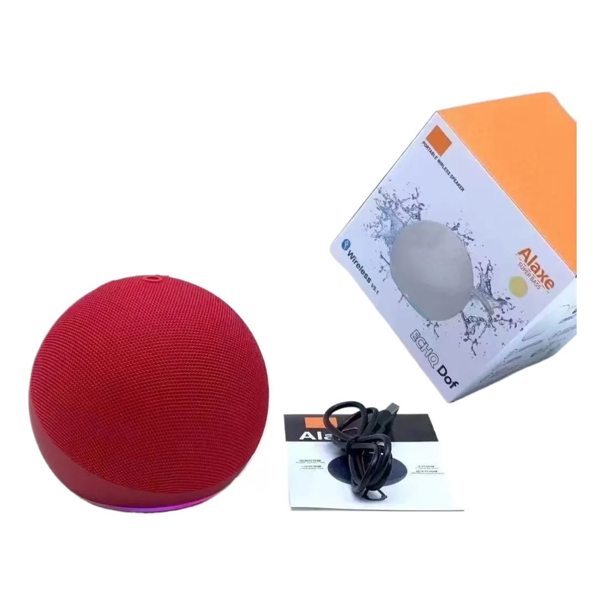 GENERICO - Parlante Inteligente Alaxe Bluetooth Con Comando De Voz Colores