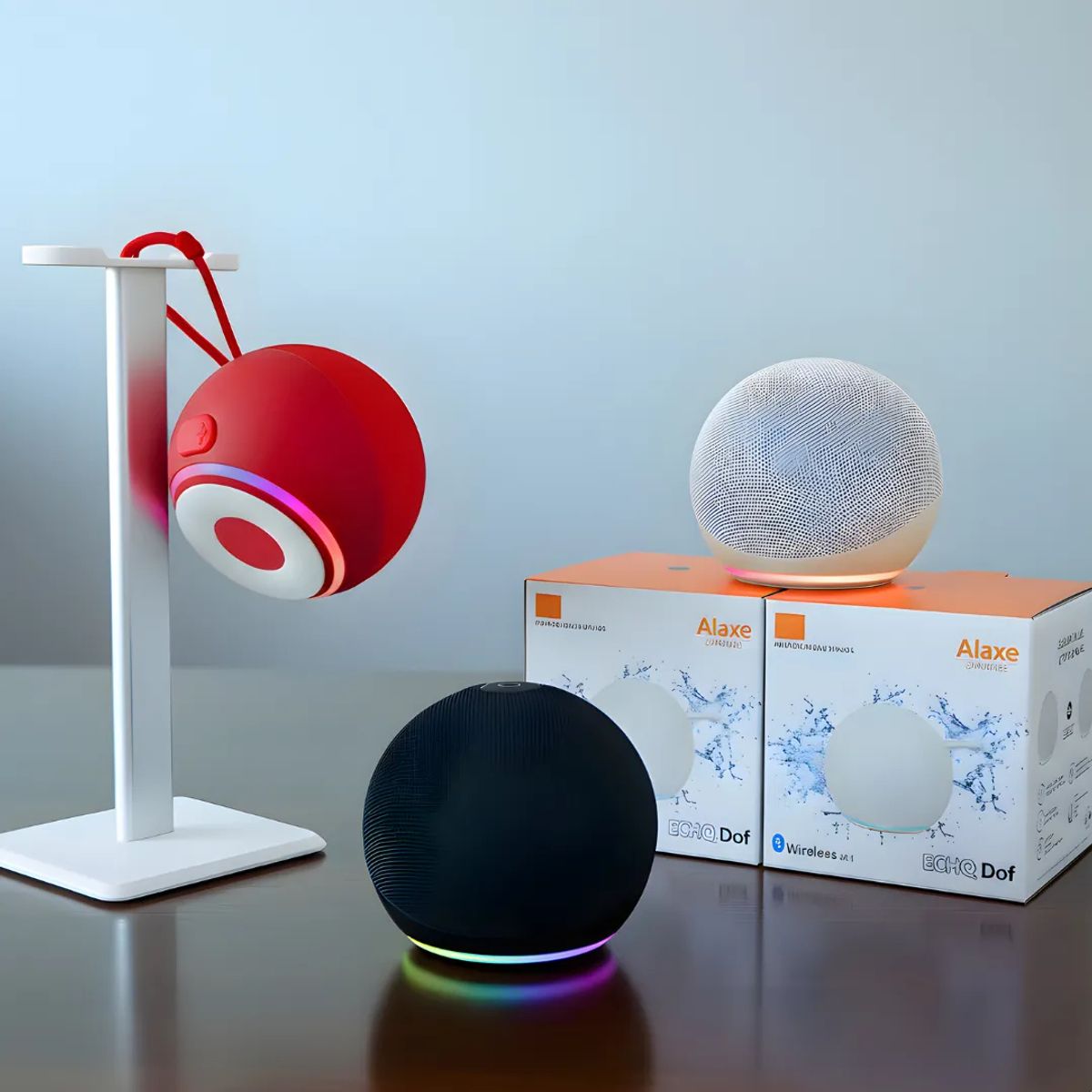 GENERICO - Parlante Inteligente Alaxe Bluetooth Con Comando De Voz Colores