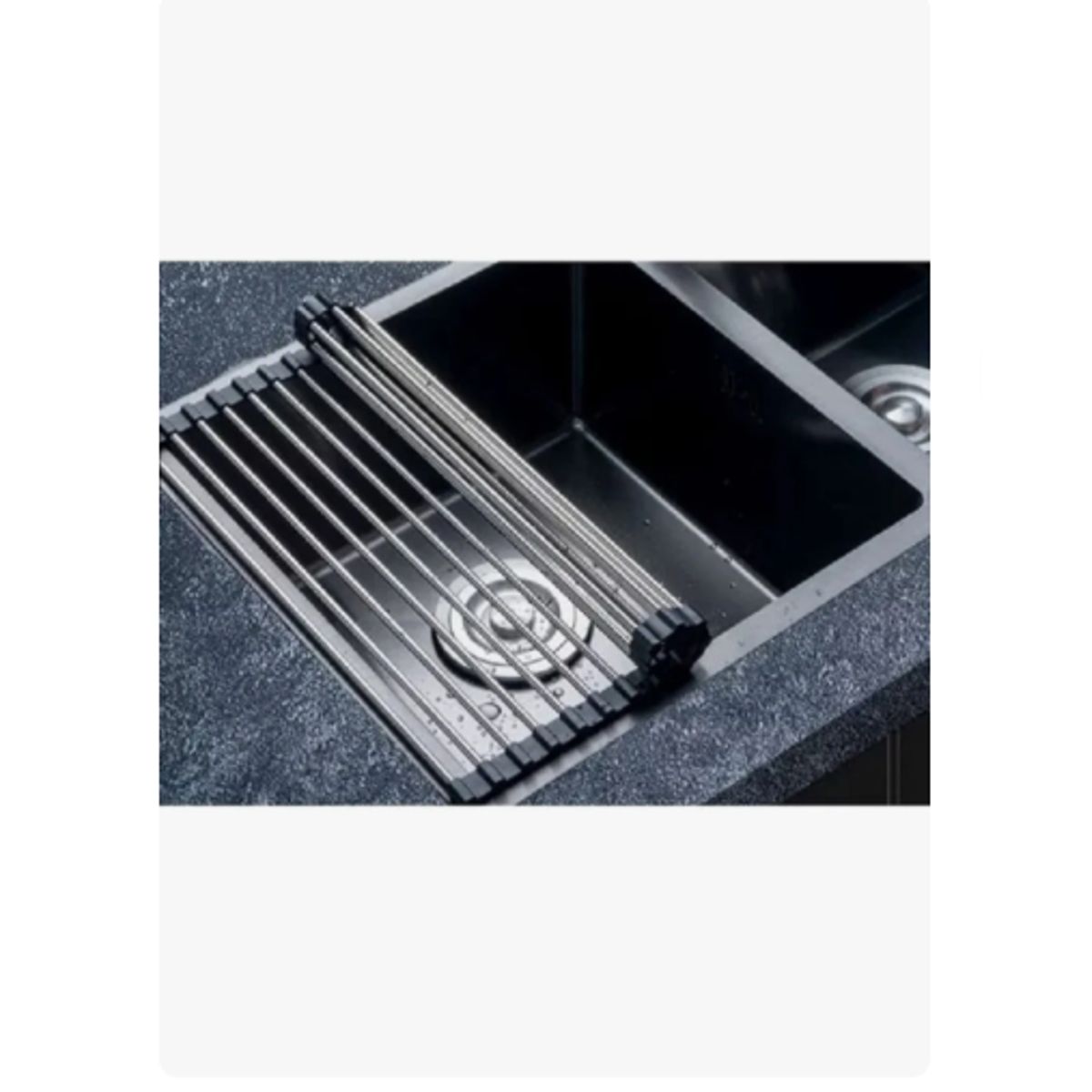 GENERICO - Rejilla Enrrollable Escurridor Plegable De Cocina Inoxidable Plateado