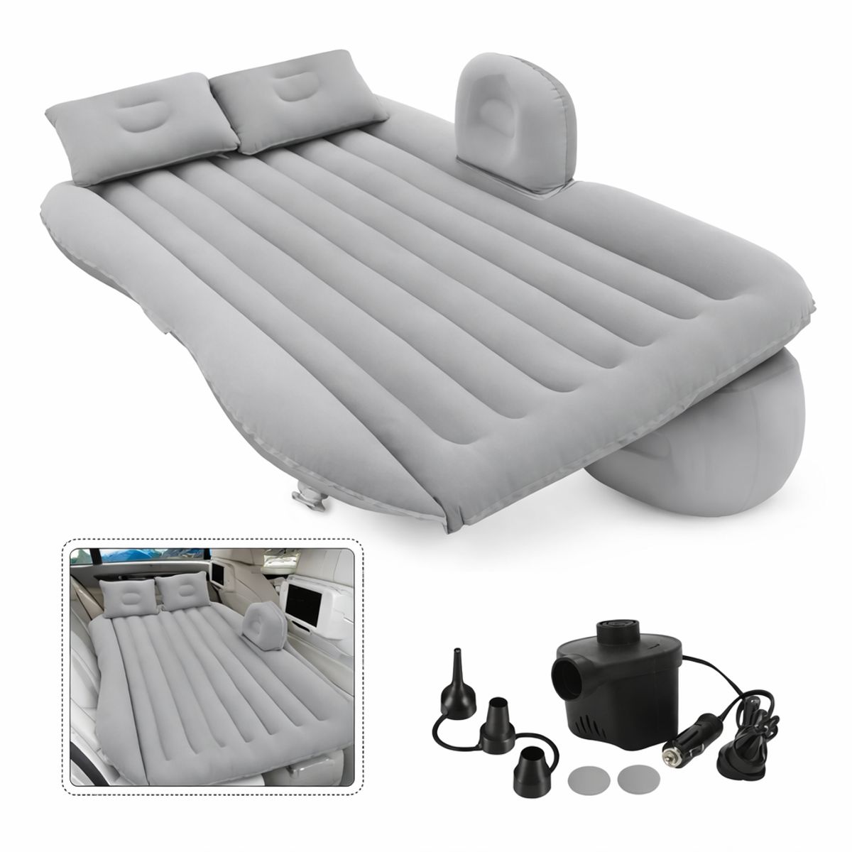 MOVI - Colchón Inflable para Auto Asiento Trasero  Cama Portátil para Viaje y Camping